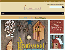 Tablet Screenshot of heartwoodbirdhouseoutlet.com